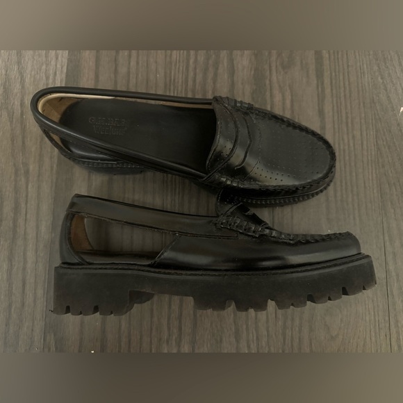 G.H. Bass Whitney Weejuns Black Leather Super Lug Loafer - Picture 3 of 4